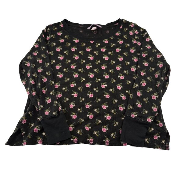 Victoria's Secret Women's size Medium Long Sleeves Cottage Roses Thermal Shirt - Picture 1 of 6